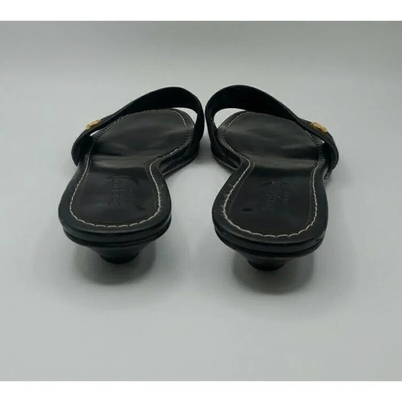 Eric Javits Womens Leather Woven Low Heel Sandals Slides Black Size 10 - Picture 5 of 11